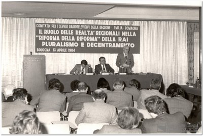 Convegno Il ruolo delle realtà regionali nella "riforma della riforma" della RAI: pluralismo e decentramento, Bologna, 13 aprile 1984