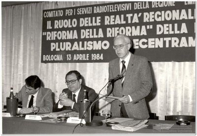 Convegno Il ruolo delle realtà regionali nella "riforma della riforma" della RAI: pluralismo e decentramento, Bologna, 13 aprile 1984