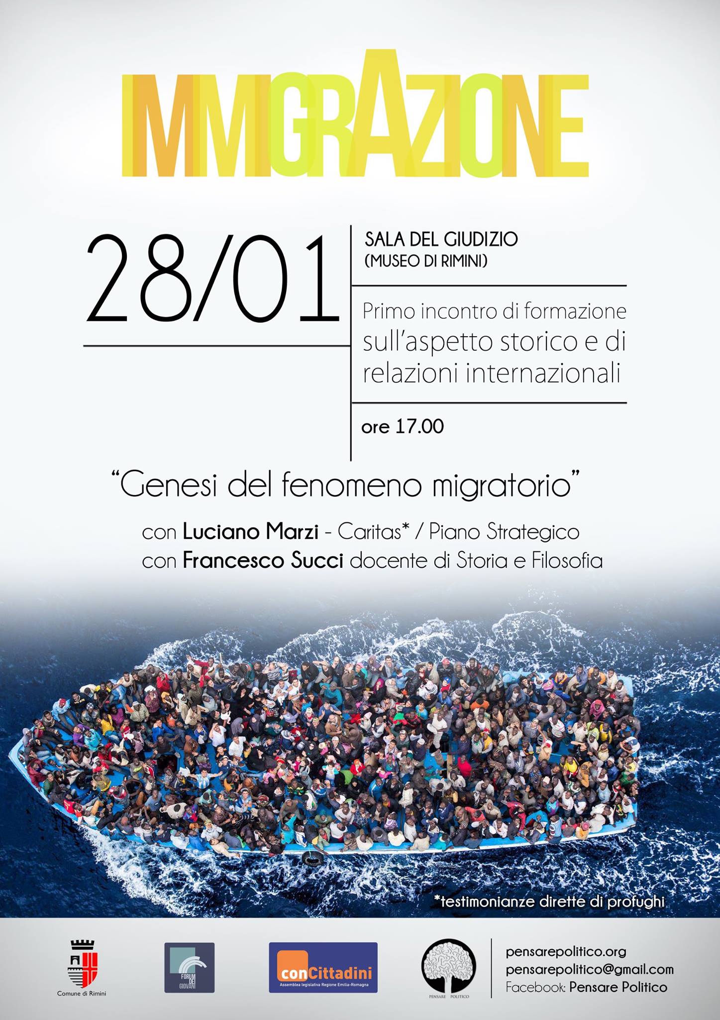 Pensare politico -locandina primo incontro