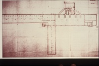 Auschwitz, 1942. Il progetto del Crematorio II, realizzato a Birkenau. Il disegno è datato 23 gennaio 1942 e servirà come progetto per realizzare anche il Crematorio III.