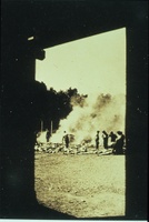 Auschwitz, estate 1944. Fotografia scattata clandestinamente da un membro del Sonderkommando del Crematorio V