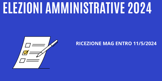 Elezioni amministrative 2024: ricezione MAG/3/EC entro 11/5/2024 https://www.assemblea.emr.it/corecom/news/2024/elezioni-amministrative-2024-ricezione-mag-3-ec-entro-11-5-2024
