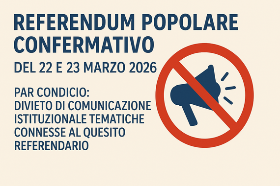Par condicio: divieto di comunicazione istituzionale tematiche connesse al quesito referendario https://www.assemblea.emr.it/corecom/news/2026/par-condicio-divieto-di-comunicazione-istituzionale-tematiche-connesse-al-quesito-referendario
