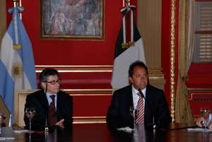 Il Presidente della Regione Emilia-Romagna, Vasco Errani e il Governatore di Buenos Aires, Daniel Scioli