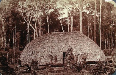Un villaggio indigeno in Amazzonia ai tempi di Stradelli