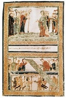 Miniature raffiguranti Lanfranco e Matilde di Canossa, XII secolo