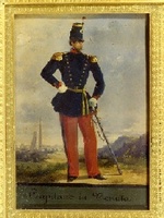 L.Loli legione bolognese. Capitano in tenuta, olio su cartone 1849ca Museo del Risorgimento di Bologna