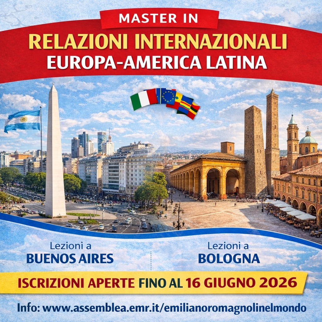 Aperte le iscrizioni al Master in “Relazioni Internazionali Europa-America Latina” dell'UNIBO
