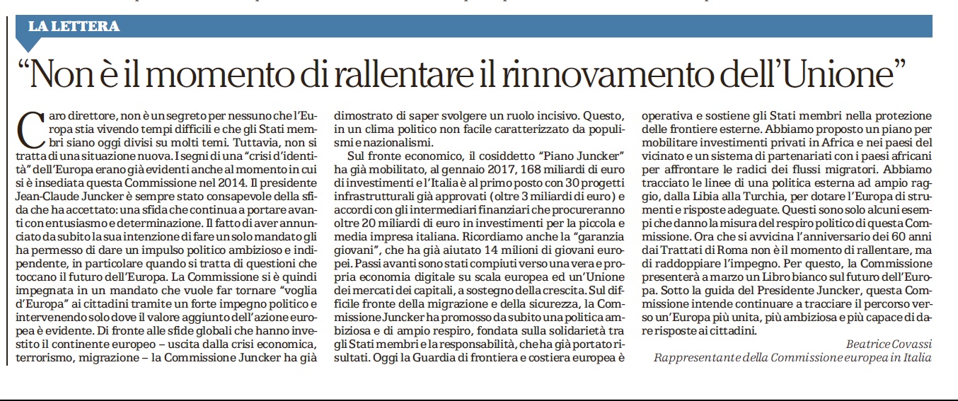 Covassi su dimisisoni Junker