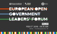 Open Government: la partecipazione civica per migliorare la governance pubblica. Il 5 febbraio 2018 il Forum dei Leader Europei a Milano