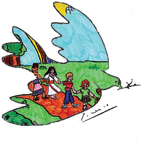 logo pace diritti con firma