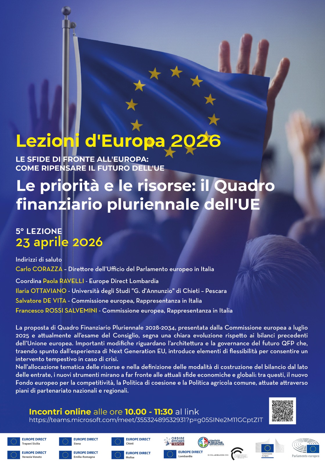 Lezioni d'Europa - locandina 23 aprile