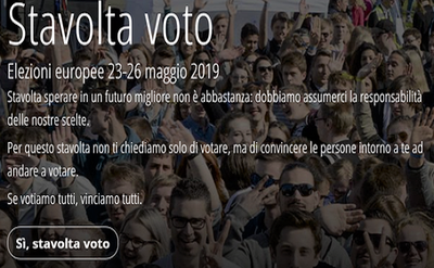 Campagna #stavoltaVoto per le elezioni europee 2019
