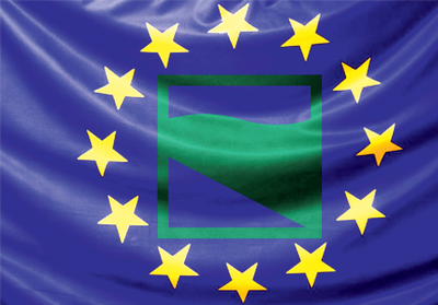bandiera Europa ed Emilia-Romagna