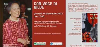 "Con voce di Nilde" docufilm 15 dicembre 2022