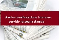 Avviso di manifestazione di interesse per l'individuazione di operatori economici da invitare alla procedura per l'acquisizione del servizio di rassegna stampa quotidiana (cartacea, audio/video, web e social) per l'Assemblea legislativa